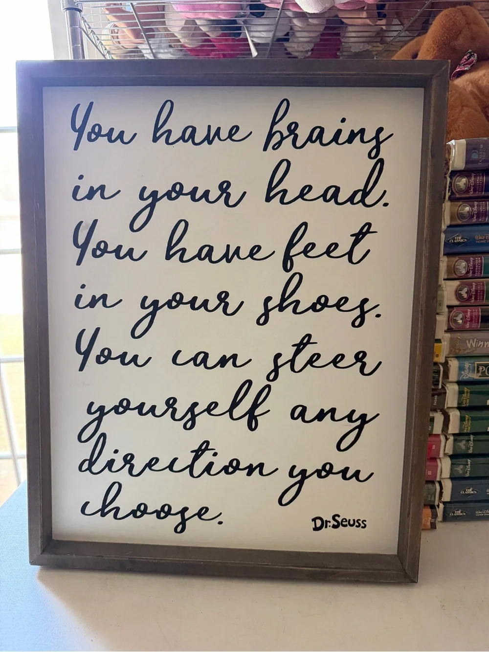 Dr. Seuss Black & White Inspirational Quote Framed Wall Art